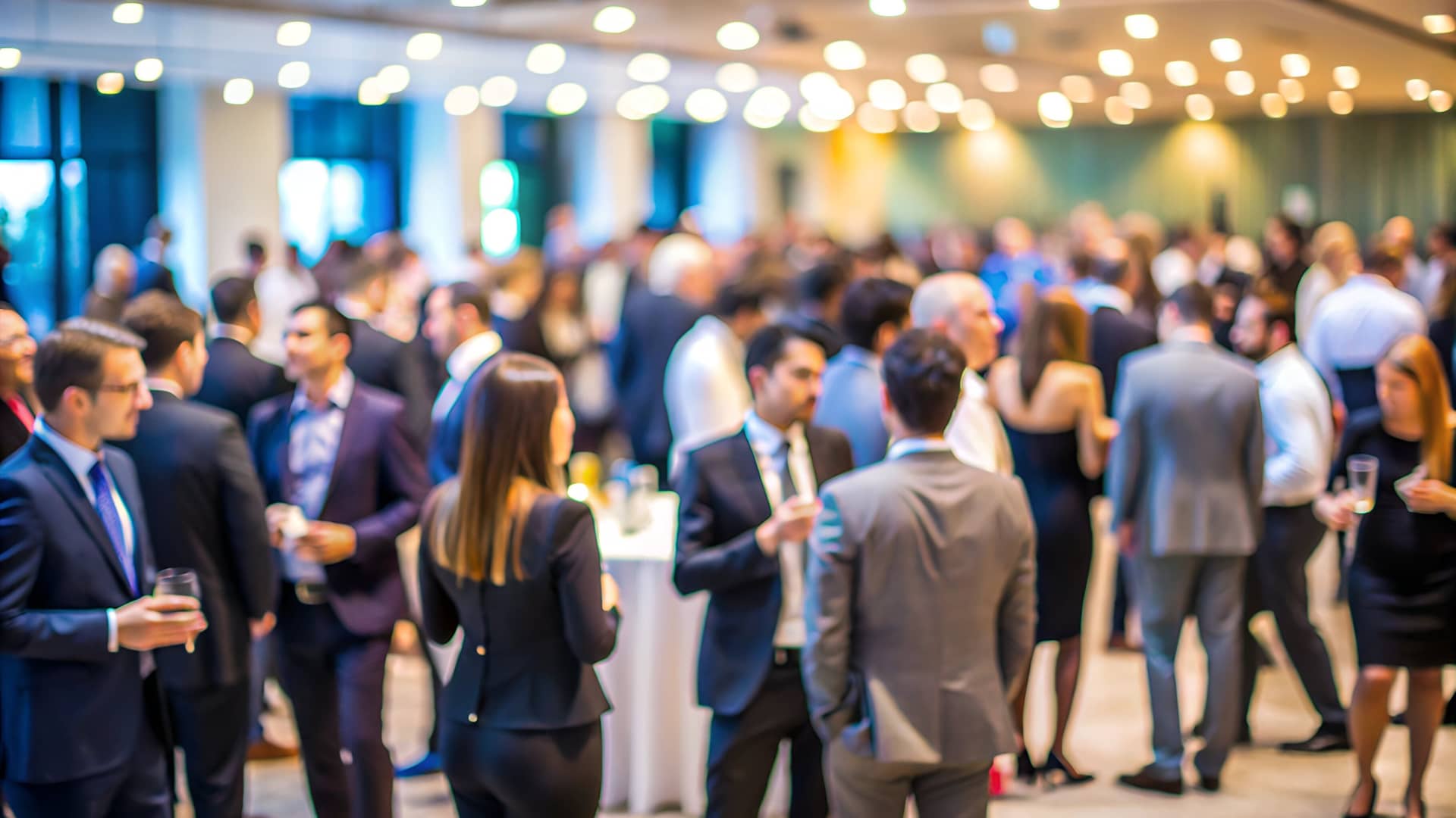 Professionals networking at a community clinic event